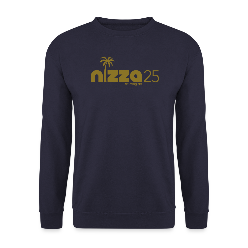 nizza25: Unisex Pullover | Logo in Gold - Navy
