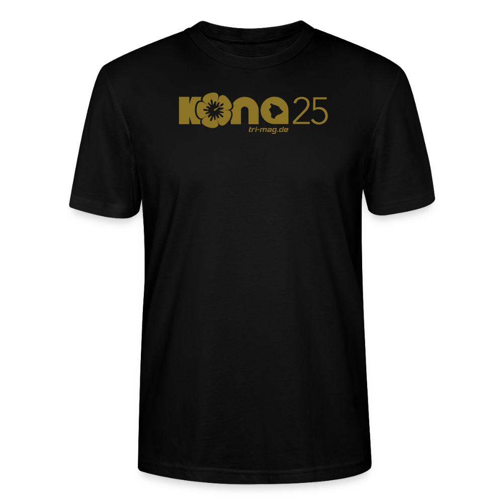 kona25: Unisex T-Shirt | Logo in Gold - Schwarz