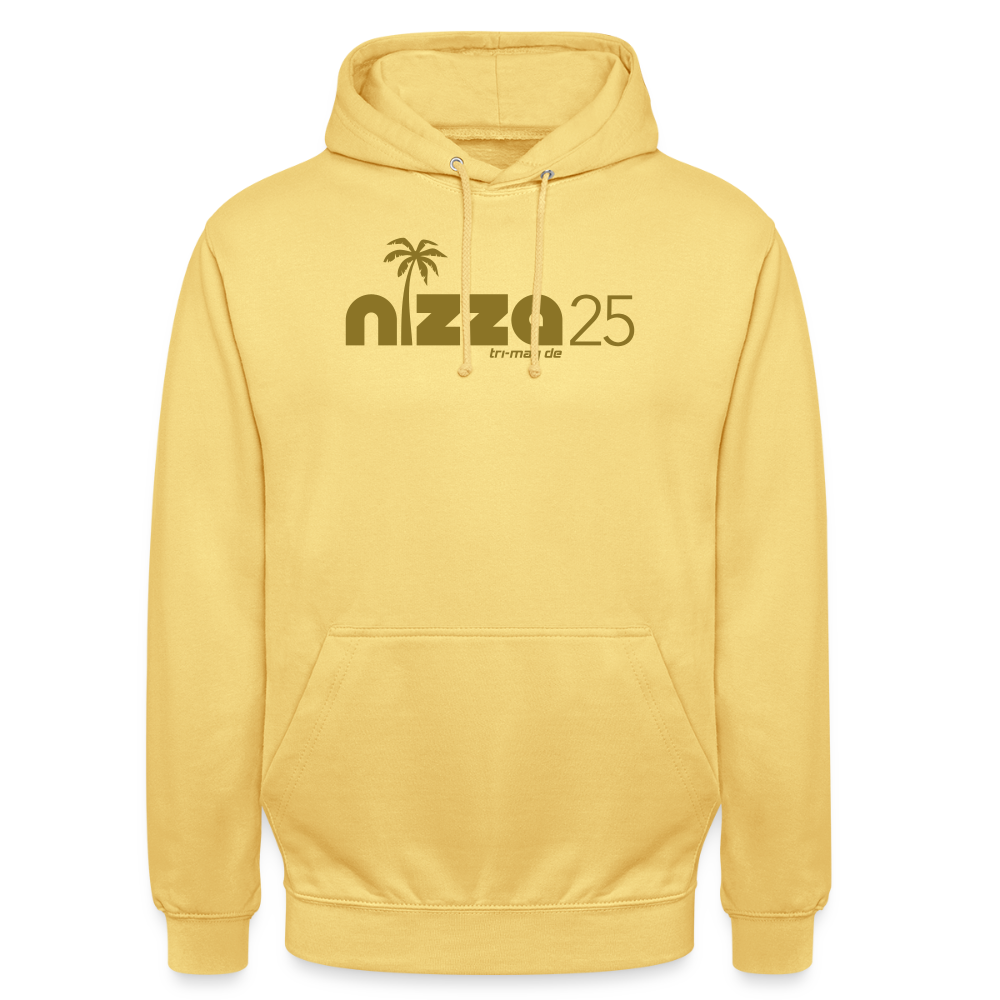 nizza25: Unisex Hoodie | Logo in Gold - Zitronengelb