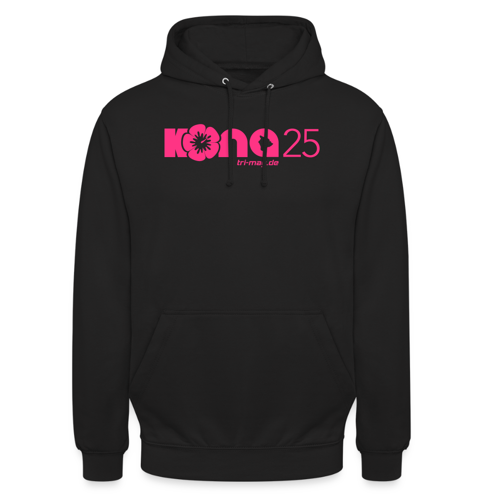 kona25: Unisex Hoodie | Logo in Neonpink - Schwarz