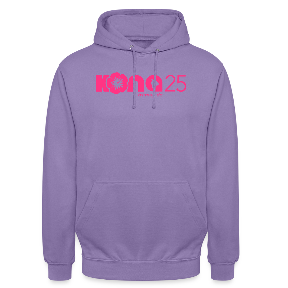 kona25: Unisex Hoodie | Logo in Neonpink - Lavendel