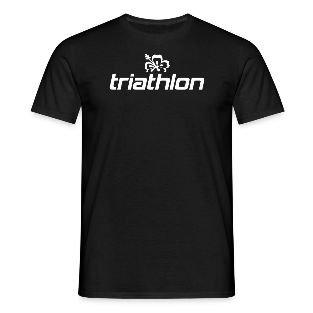 triathlon | T-Shirt Männer mit großem weißem Logo - Schwarz