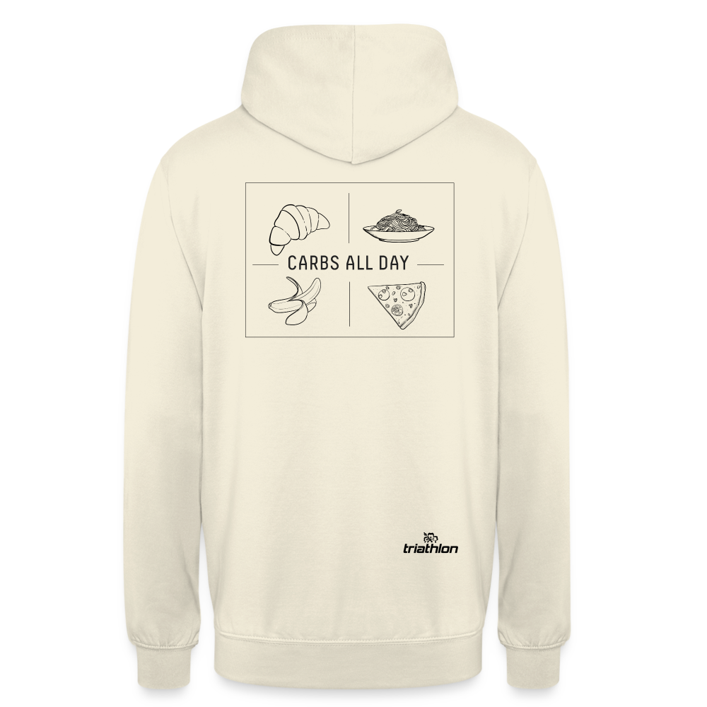 CARBS ALL DAY | Unisex Hoodie - Vanille-Milchshake