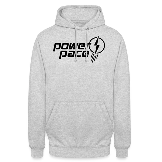 power & pace | Unisex Hoodie - Hellgrau meliert