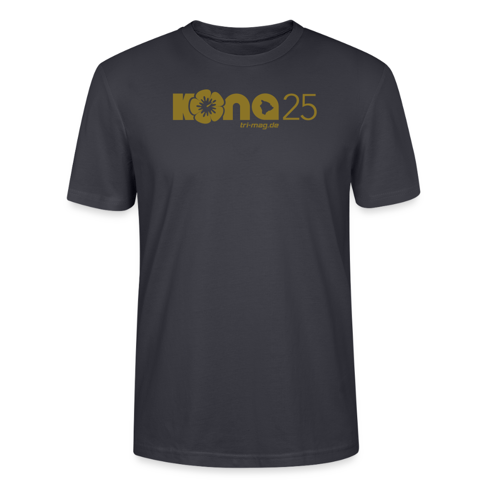 kona25: Unisex T-Shirt | Logo in Gold - Dunkles Graublau