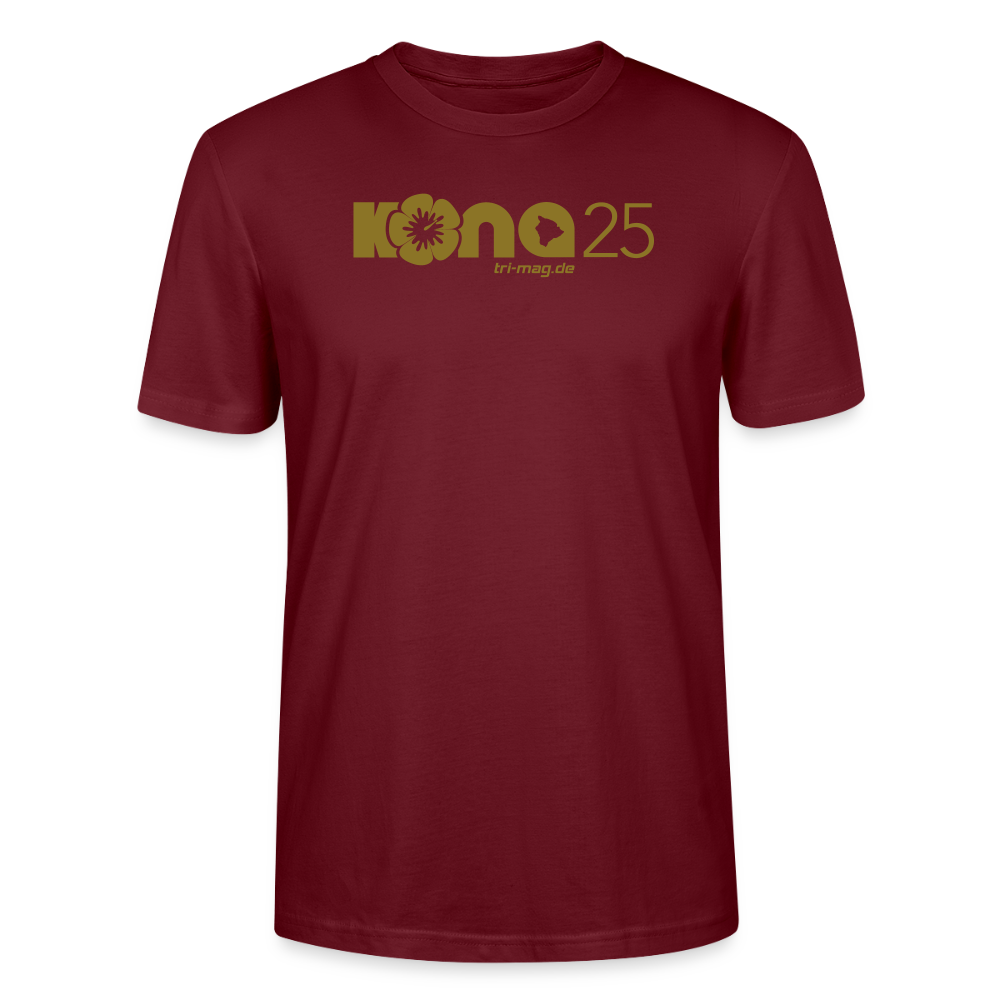 kona25: Unisex T-Shirt | Logo in Gold - Burgunderrot