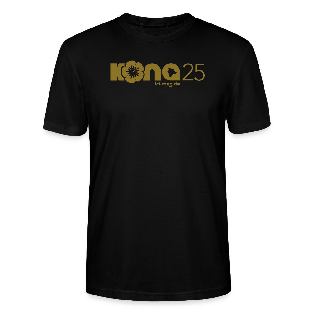 kona25: Unisex T-Shirt | Logo in Gold - Schwarz