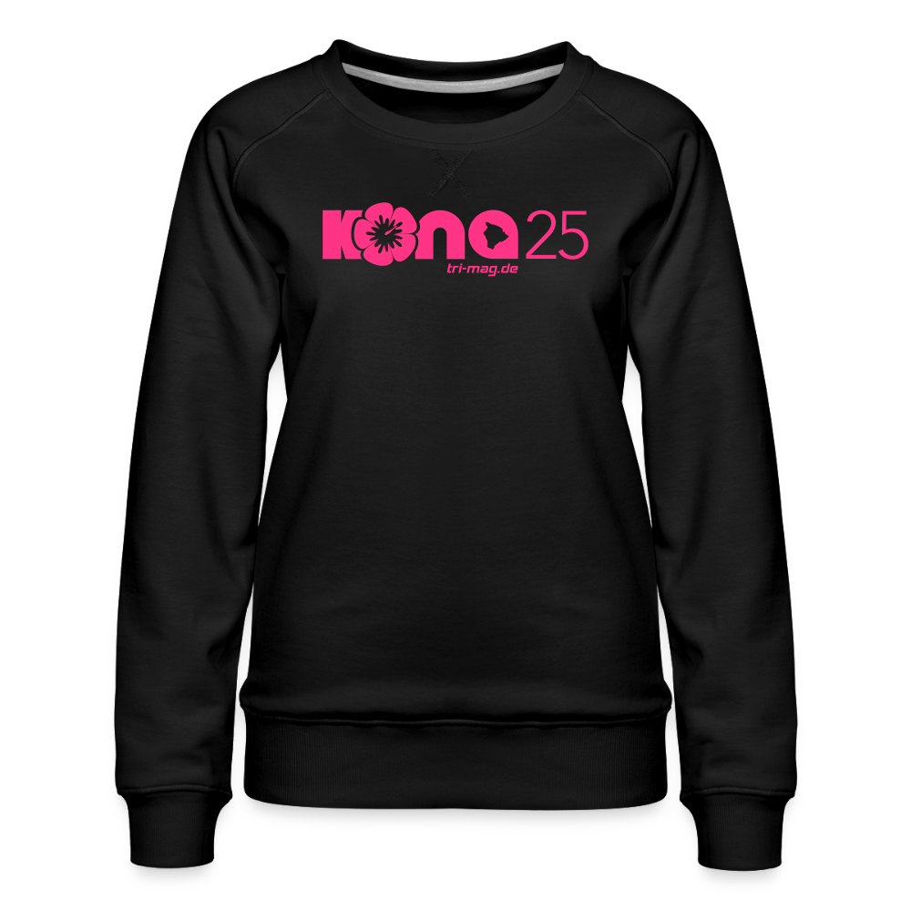 kona25: Damen Pullover | Logo in Neonpink - Schwarz