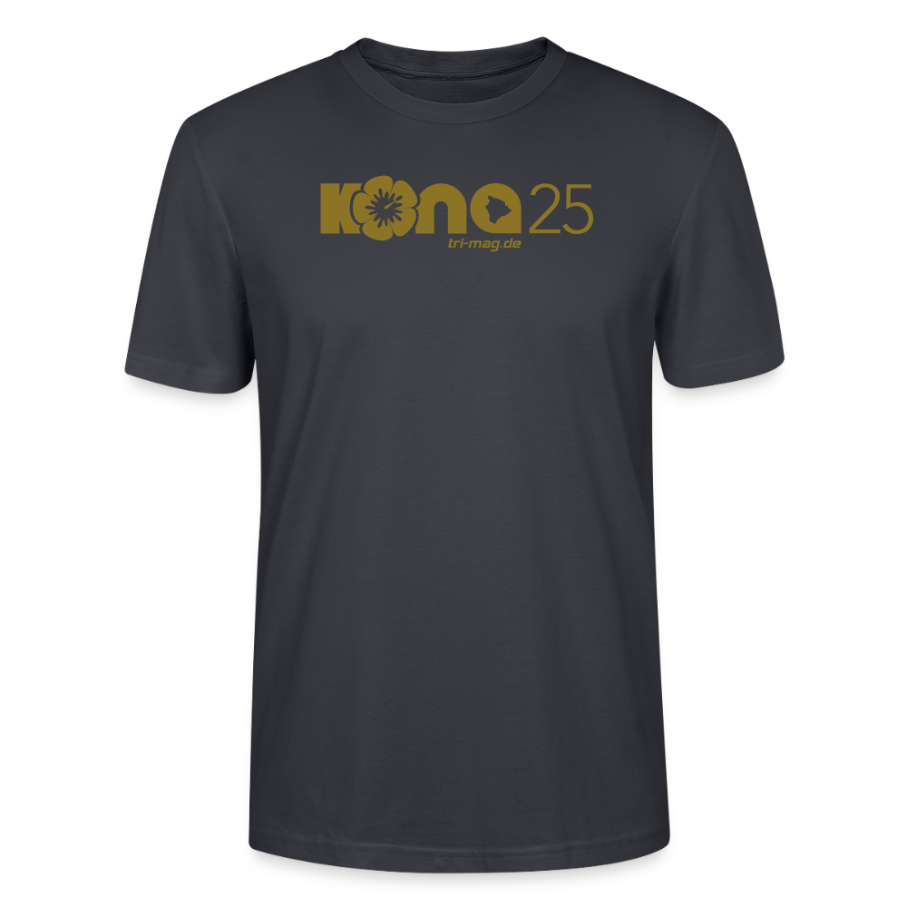 kona25: Unisex T-Shirt | Logo in Gold - Dunkles Graublau