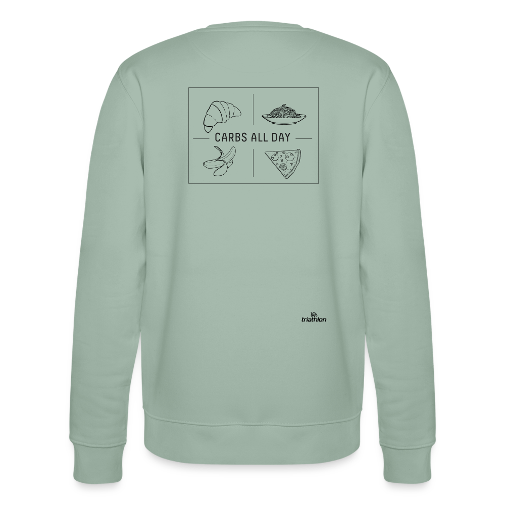 CARBS ALL DAY | Bio-Sweatshirt - Helles Graugrün