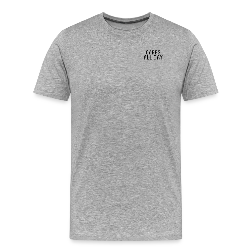 CARBS ALL DAY | T-Shirt - Grau meliert