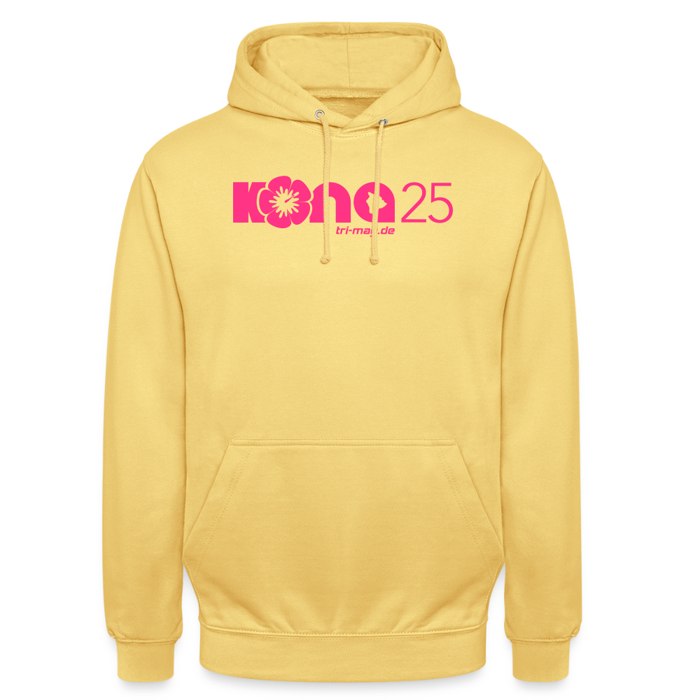 kona25: Unisex Hoodie | Logo in Neonpink - Zitronengelb