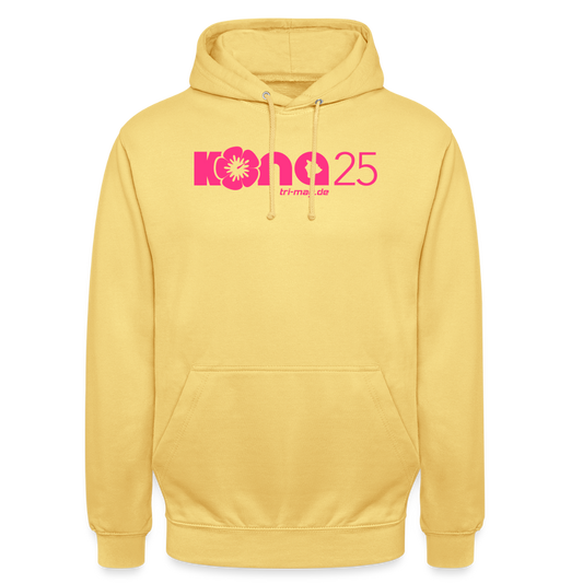 kona25: Unisex Hoodie | Logo in Neonpink - Zitronengelb