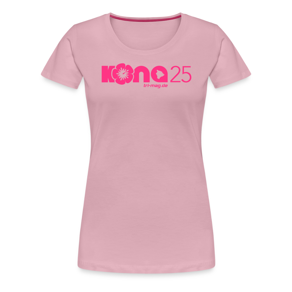 kona25: Damen T-Shirt | Logo in Neonpink - Hellrosa