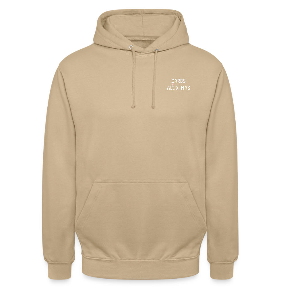 CARBS ALL X-MAS | Unisex Hoodie - Beige