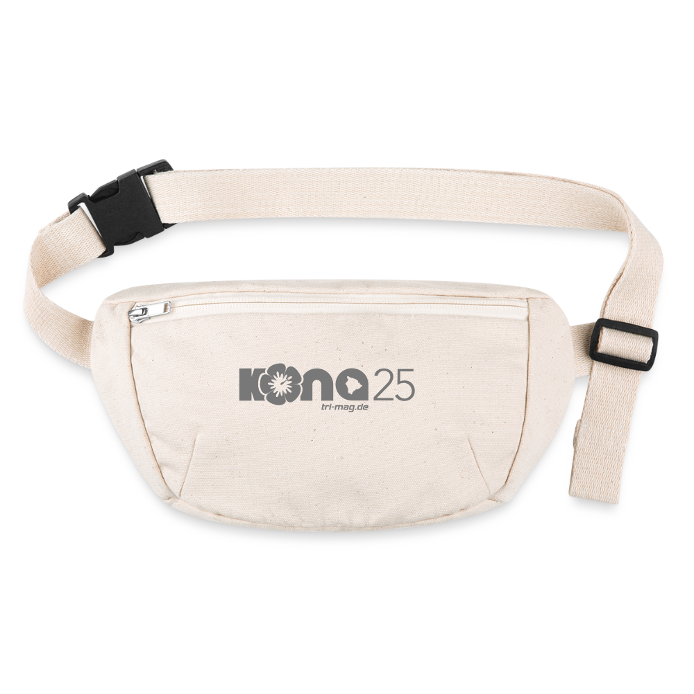 kona25: Gürteltasche | Logo in Grau - Naturweiß