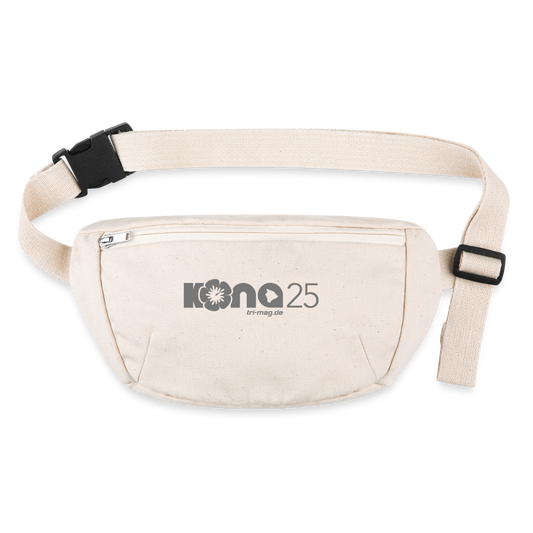 kona25: Gürteltasche | Logo in Grau - Naturweiß