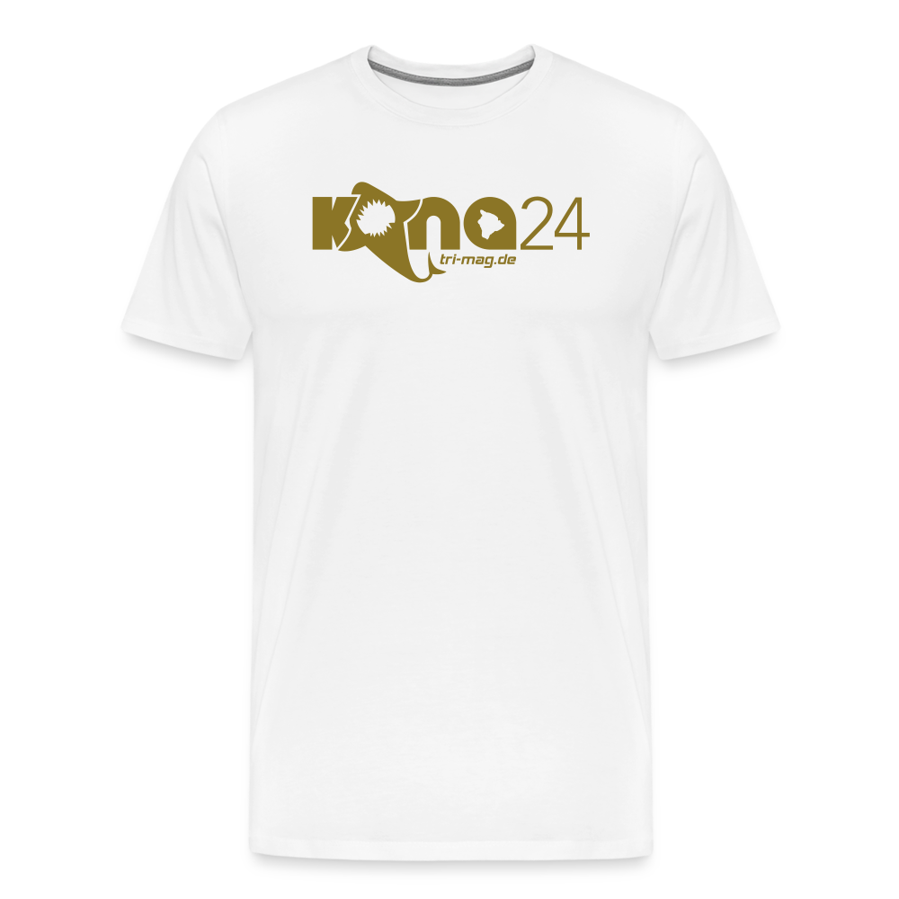 kona24: T-Shirt | Männer mit Logo in gold - Weiß