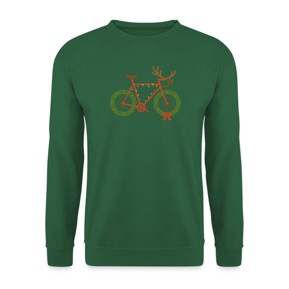 Weihnachtsfahrrad | Unisex Pullover - Grün