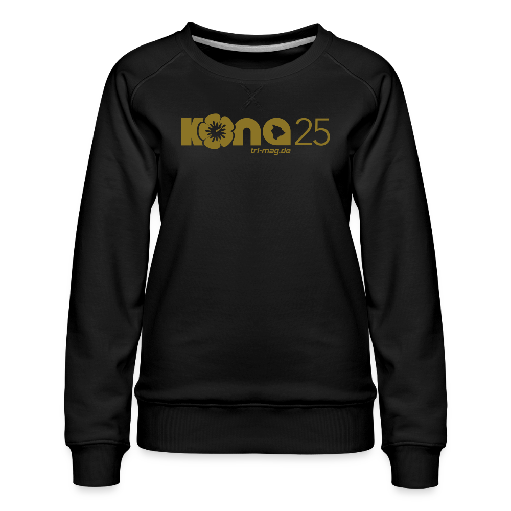 kona25: Damen Pullover | Logo in Gold - Schwarz