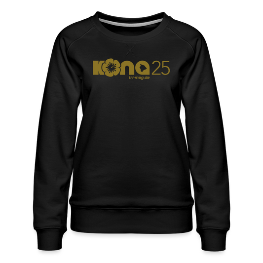 kona25: Damen Pullover | Logo in Gold - Schwarz