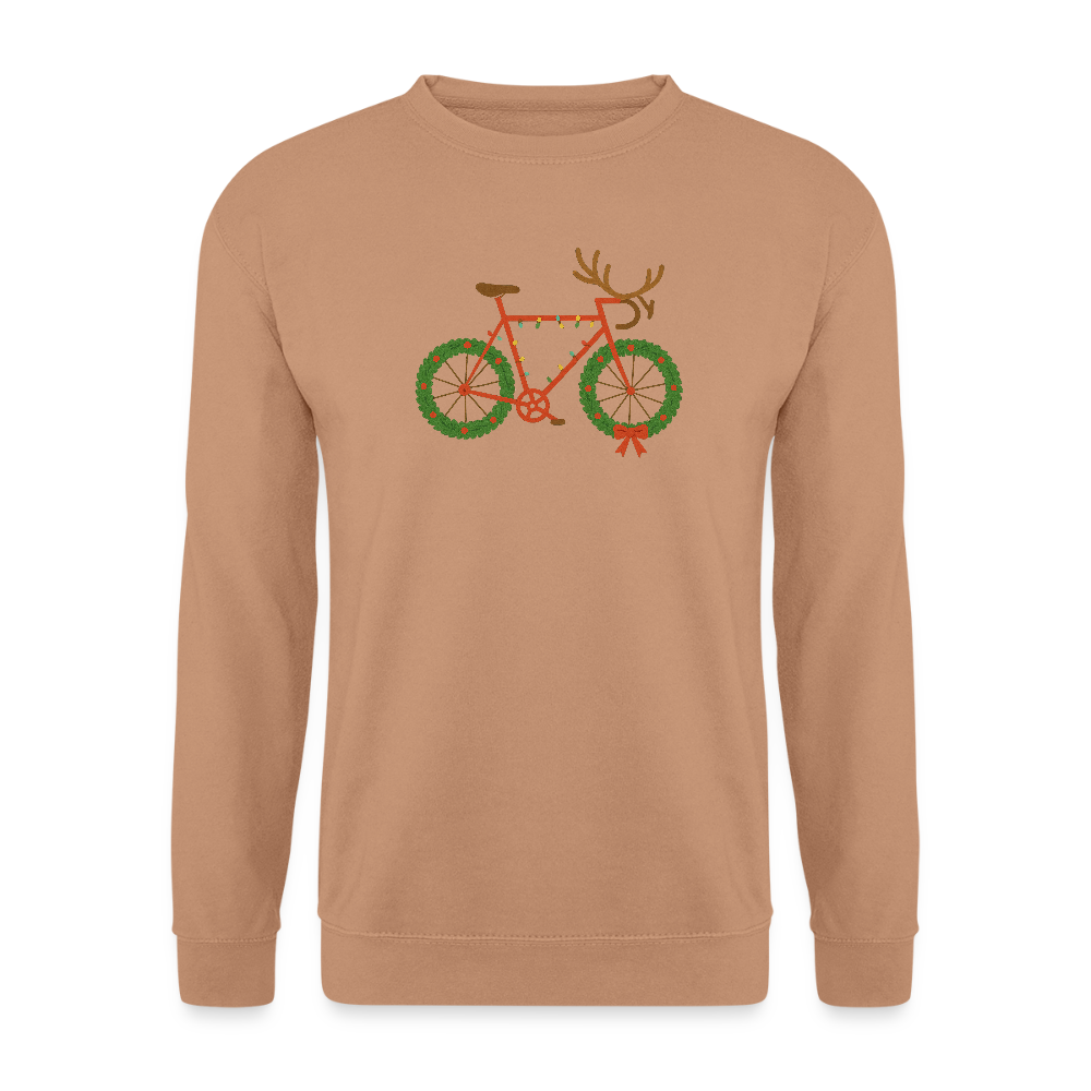 Weihnachtsfahrrad | Unisex Pullover - Mocca