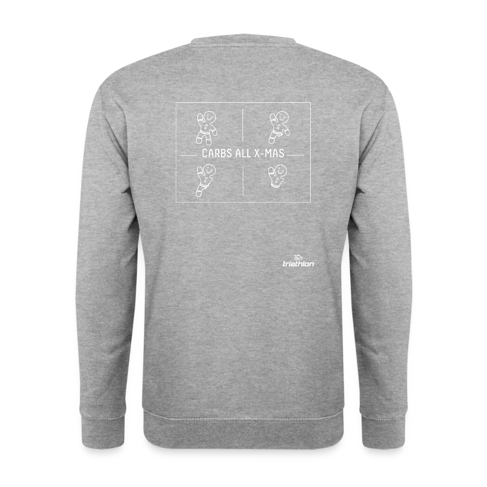 CARBS ALL X-MAS | Unisex Pullover - Weißgrau meliert