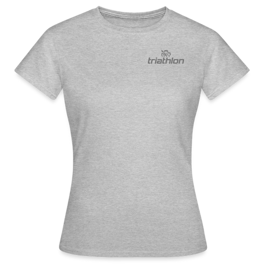 triathlon | T-Shirt Frauen mit kleinem Logo - Grau meliert