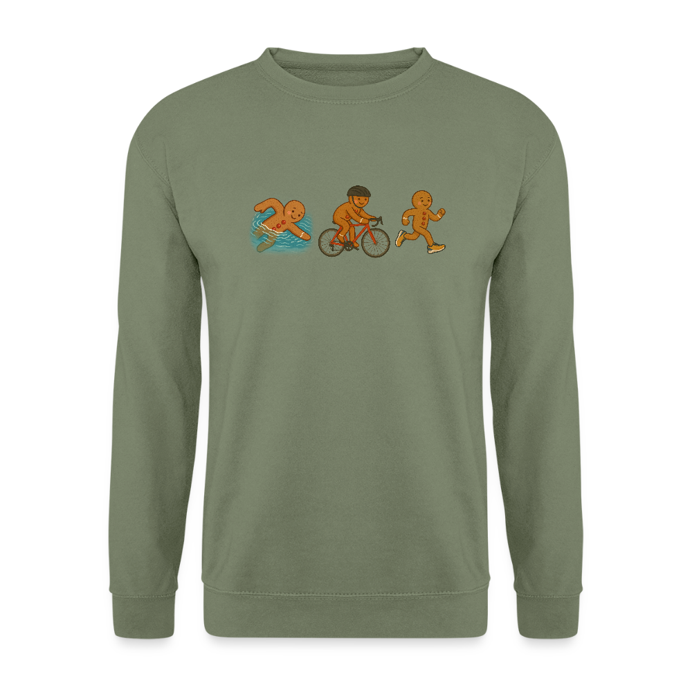 Lebkuchenmann Triathlon | Unisex Pullover - Armeegrün