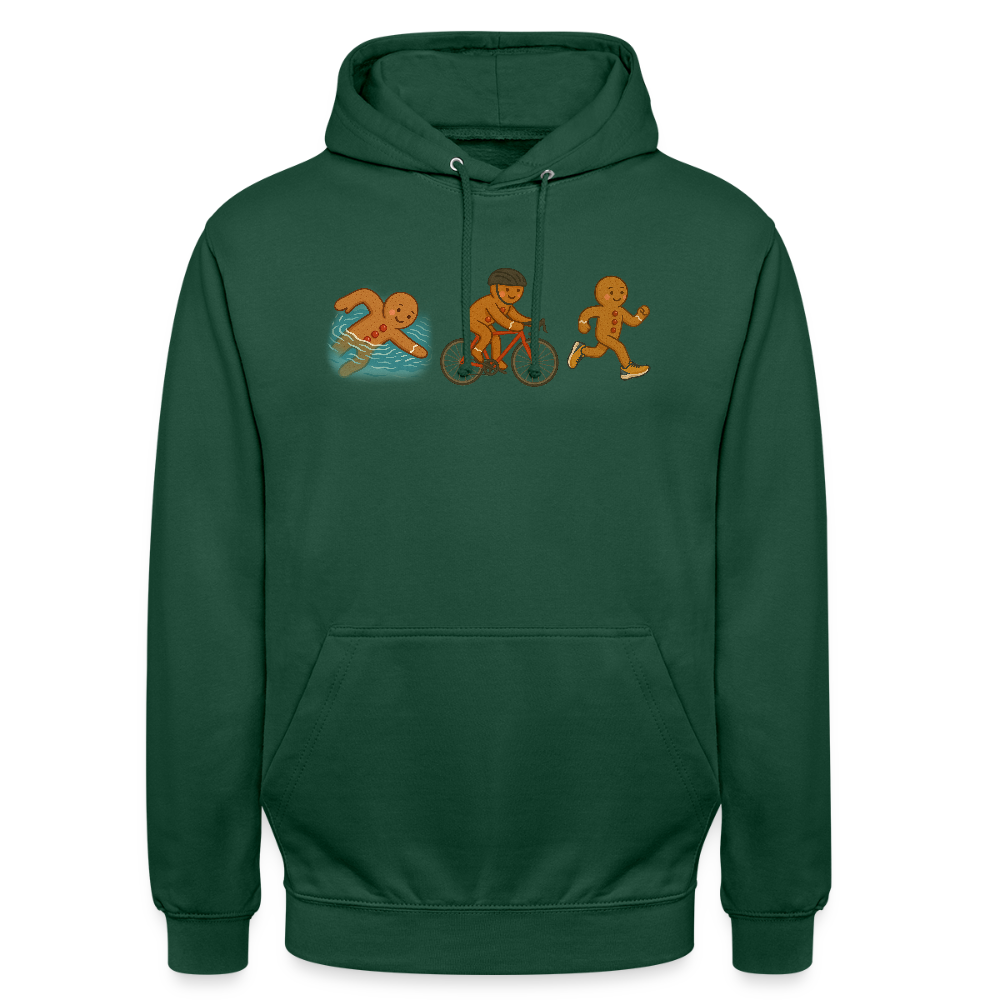Lebkuchenmann Triathlon | Unisex Hoodie - Flaschengrün