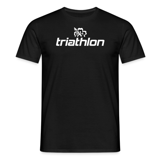 triathlon | T-Shirt Männer mit großem weißem Logo - Schwarz