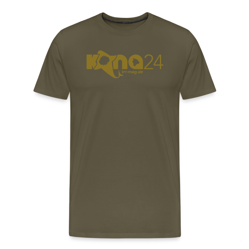 kona24: T-Shirt | Männer mit Logo in gold - Khaki