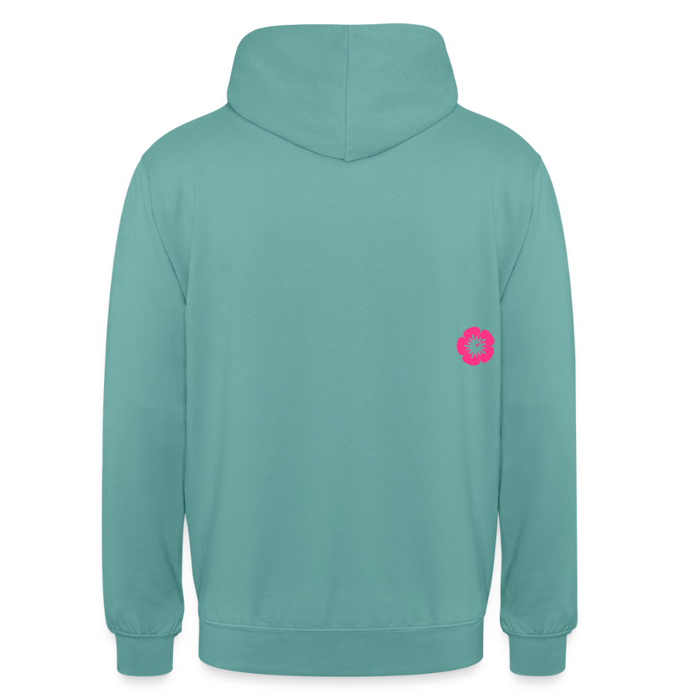 kona25: Unisex Hoodie | Logo in Neonpink - Pastelltürkis
