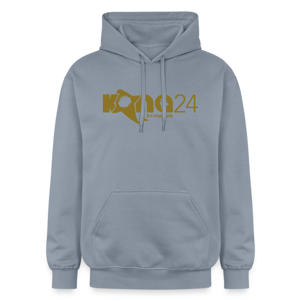 kona24: Hoodie | Männer mit Logo in gold - Blau