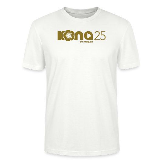 kona25: Unisex T-Shirt | Logo in Gold - Weiß