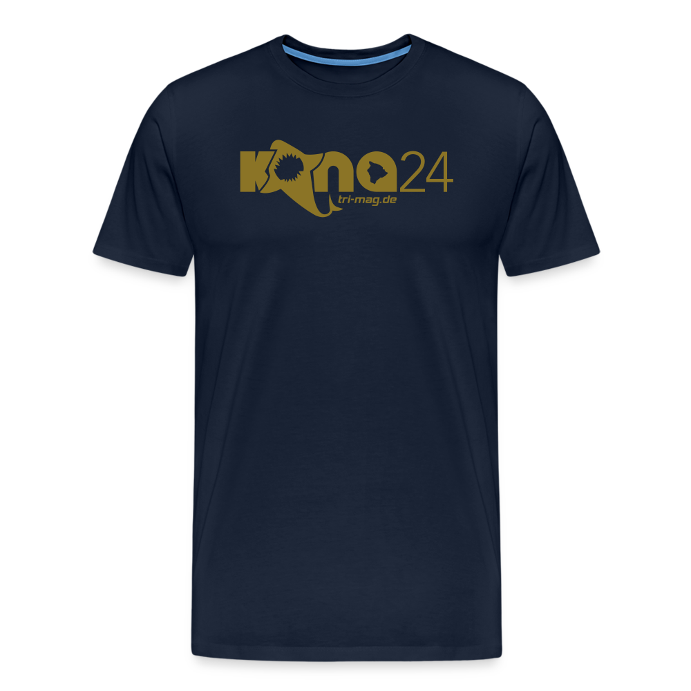 kona24: T-Shirt | Männer mit Logo in gold - Navy