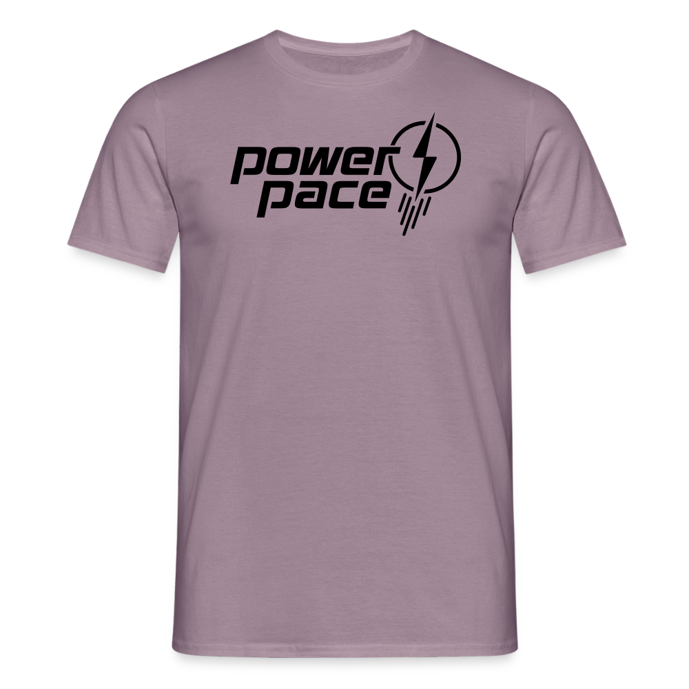 power & pace | T-Shirt Männer mit großem Logo - Lilagrau 