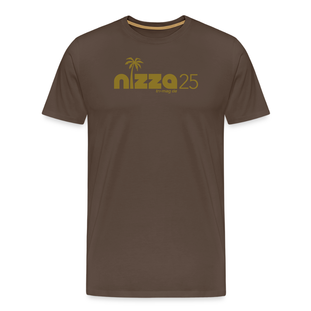 nizza25: T-Shirt | Logo in Gold - Edelbraun
