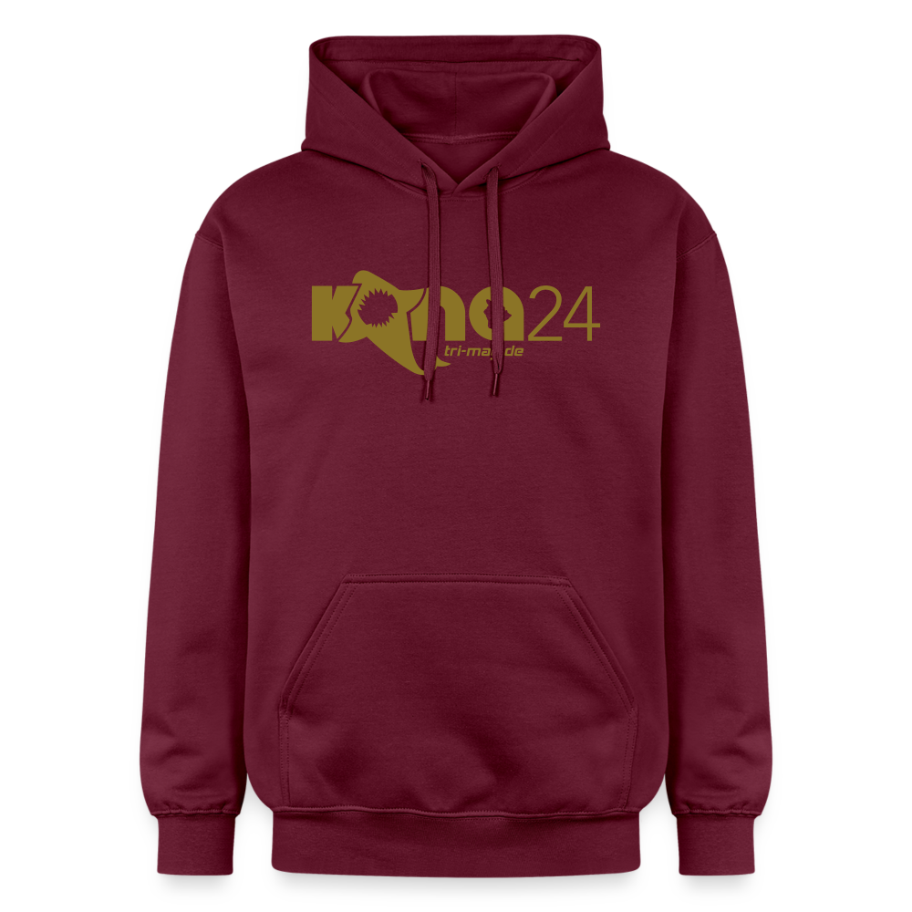 kona24: Hoodie | Männer mit Logo in gold - Maroon