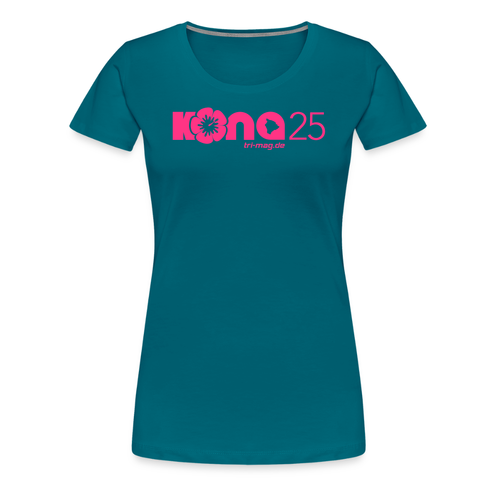 kona25: Damen T-Shirt | Logo in Neonpink - Divablau