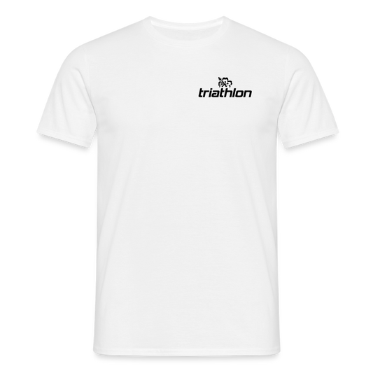 triathlon | T-Shirt Männer mit kleinem schwarzem Logo - Weiß