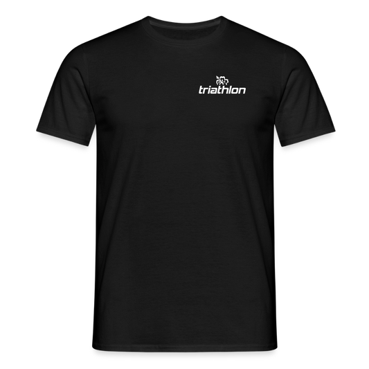 triathlon | T-Shirt Männer mit kleinem weißem Logo - Schwarz