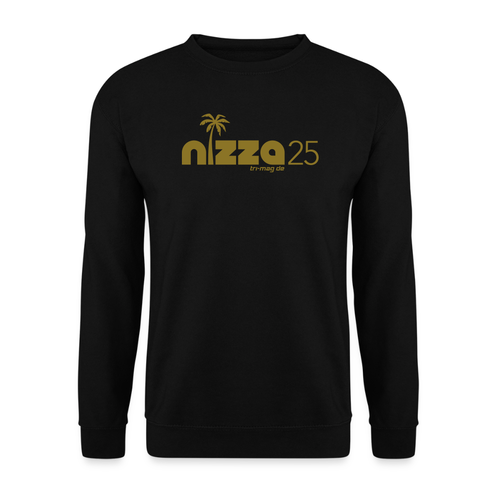 nizza25: Unisex Pullover | Logo in Gold - Schwarz