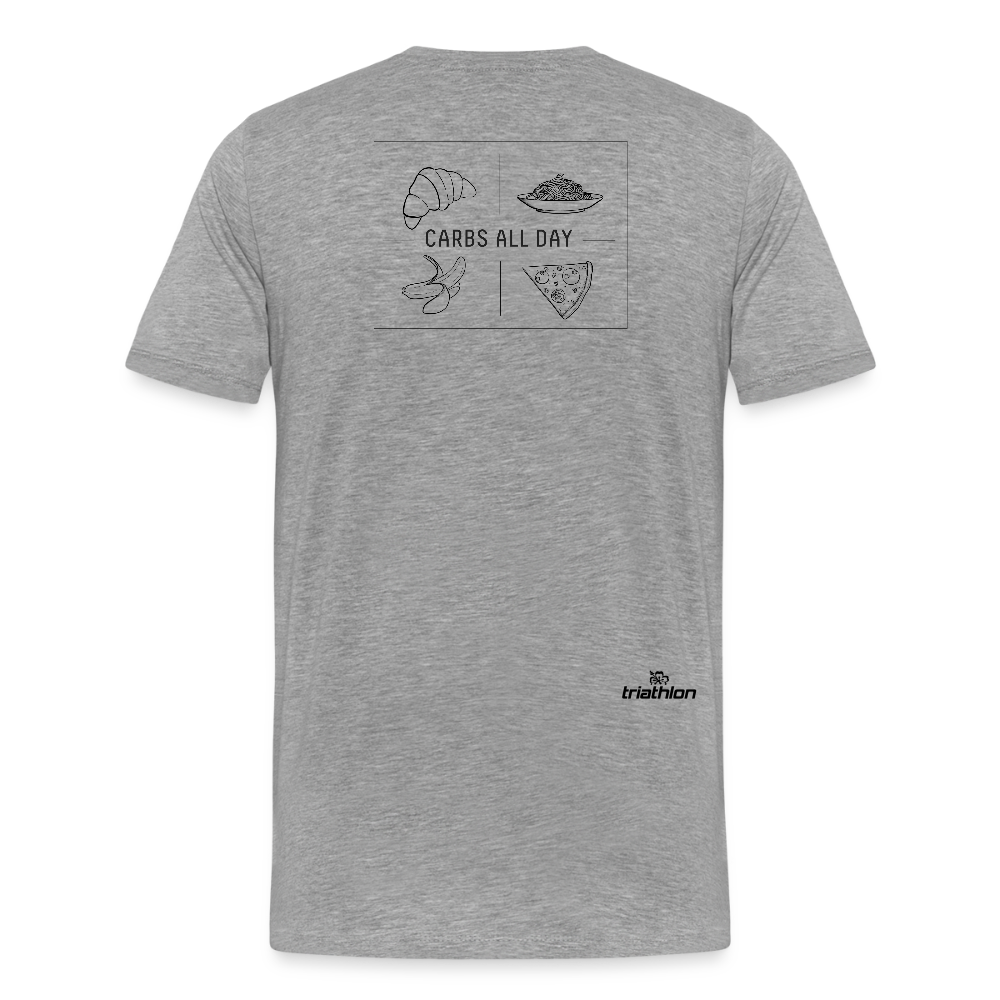CARBS ALL DAY | T-Shirt - Grau meliert